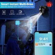 seevision solar security camera 2k ptz wifi 3mp clip and build detail
