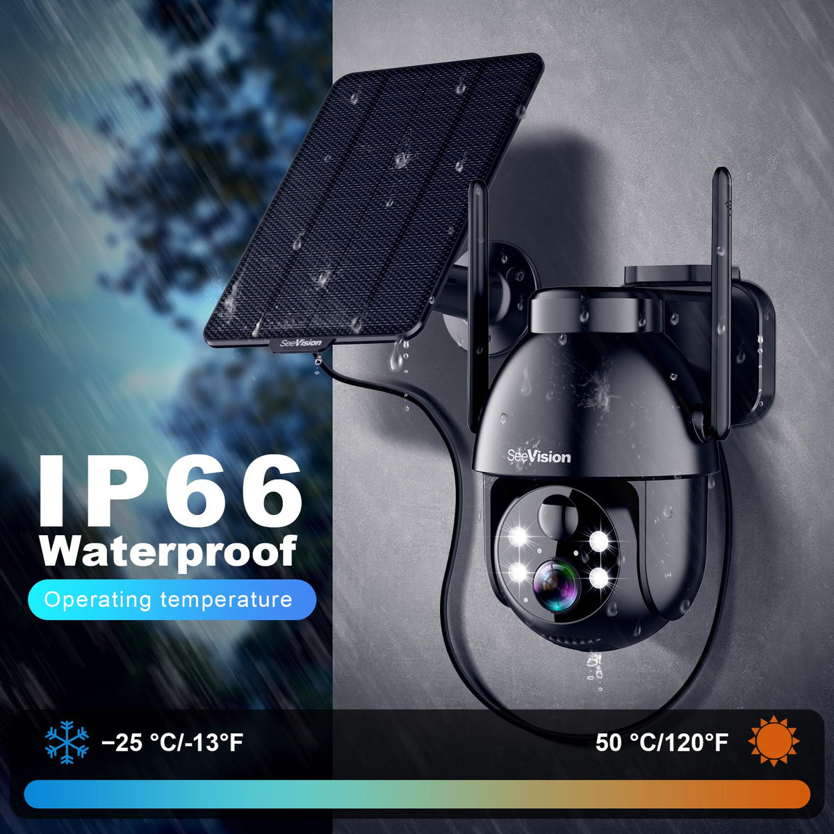 SeeVision Solar Security Camera 2K PTZ WiFi 3MP real usage | Smaronics