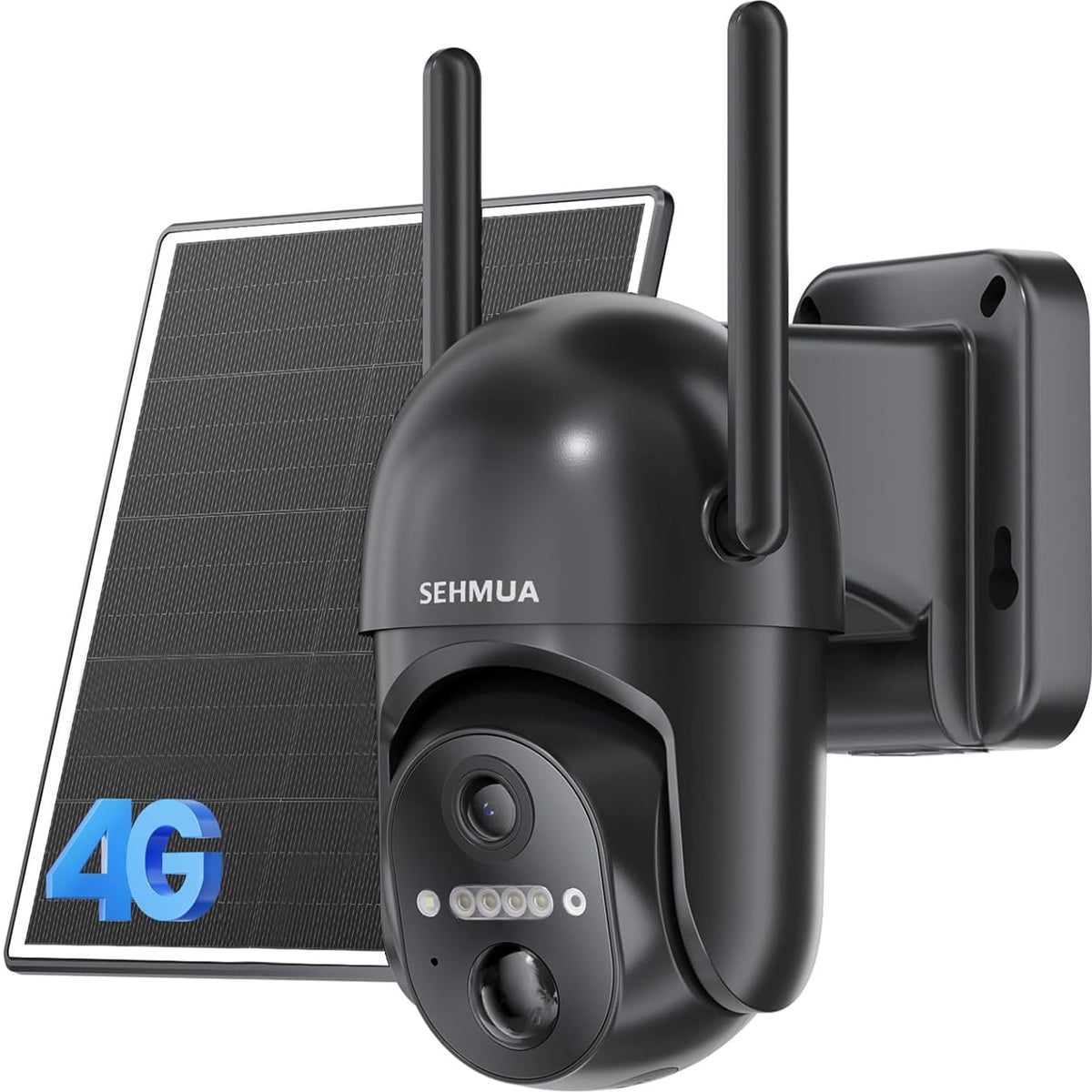 SEHMUA 4G LTE Cellular Solar Security Camera front angle | Smaronics