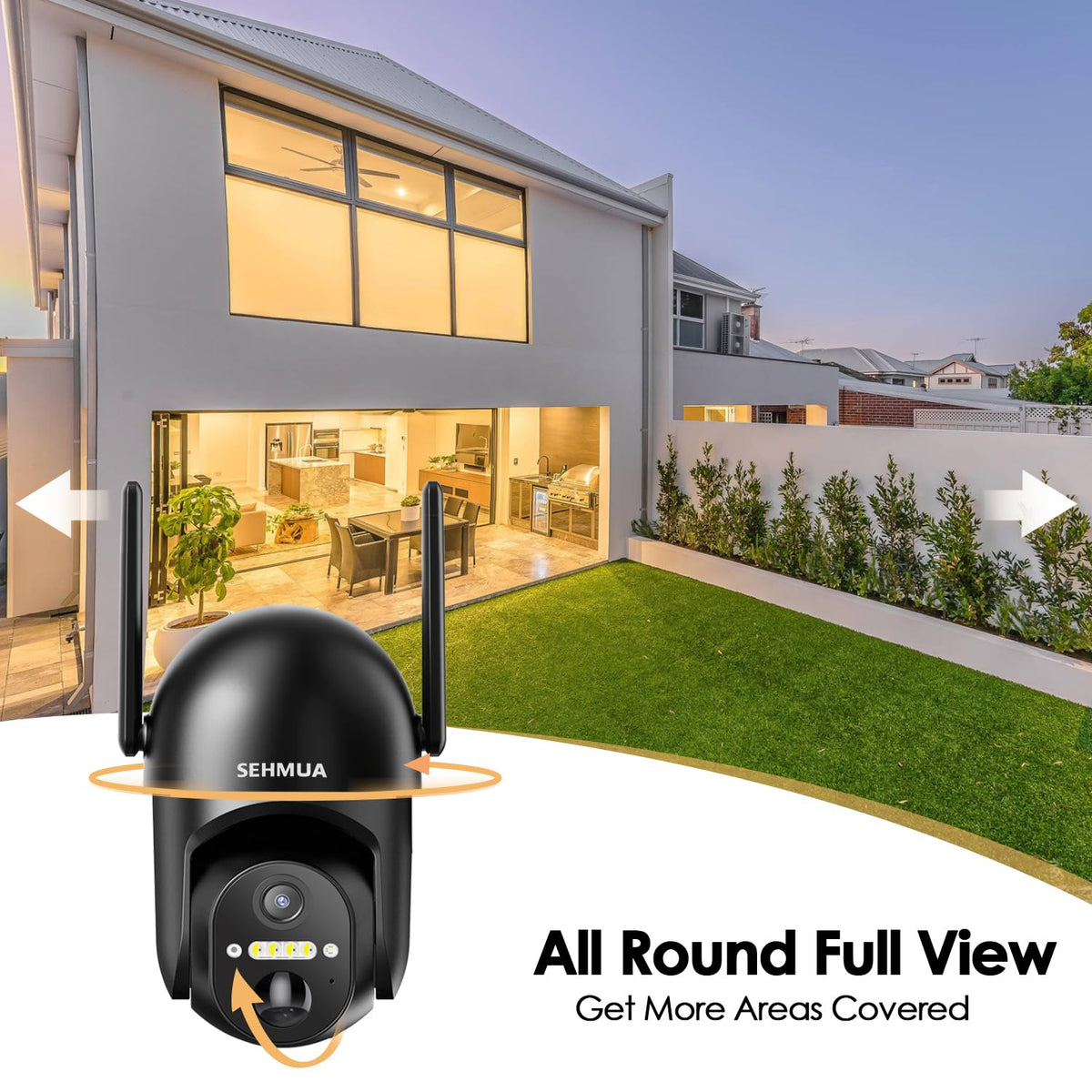 SEHMUA Solar Security Camera with 2K Night Vision image 3