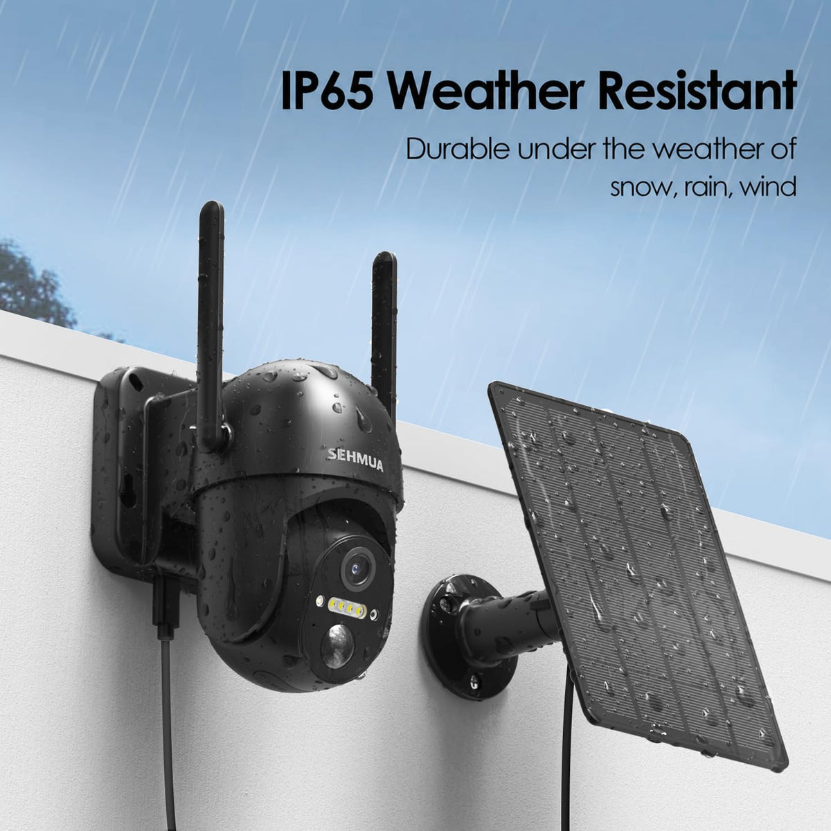 SEHMUA Solar Security Camera with 2K Night Vision image 5