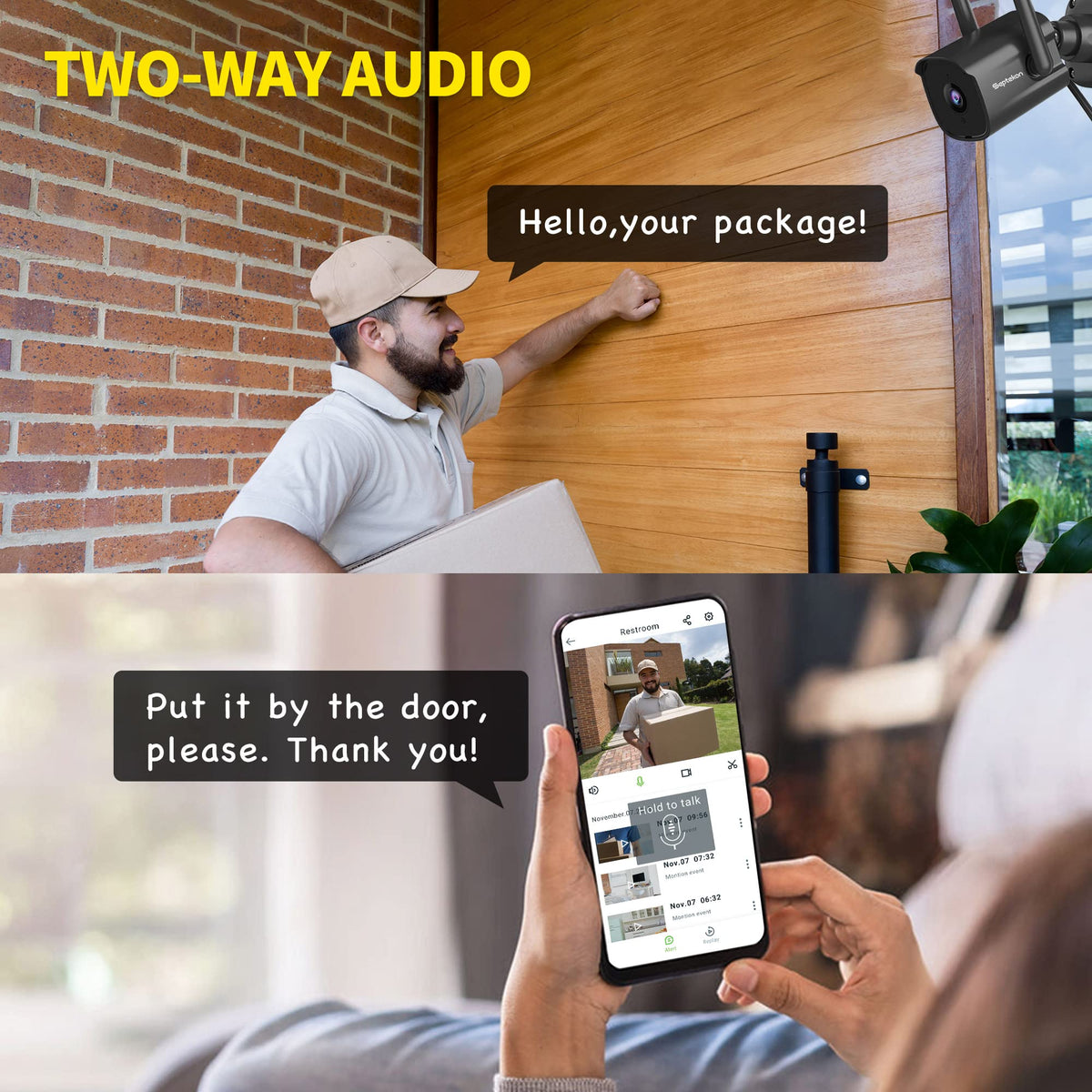septekon 2k outdoor wifi security camera 4 pack package contents view