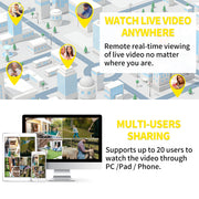 septekon 2k outdoor wifi security camera 4 pack product detail close u