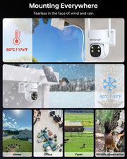 solar 2k wireless security camera system outdoor package contents view
