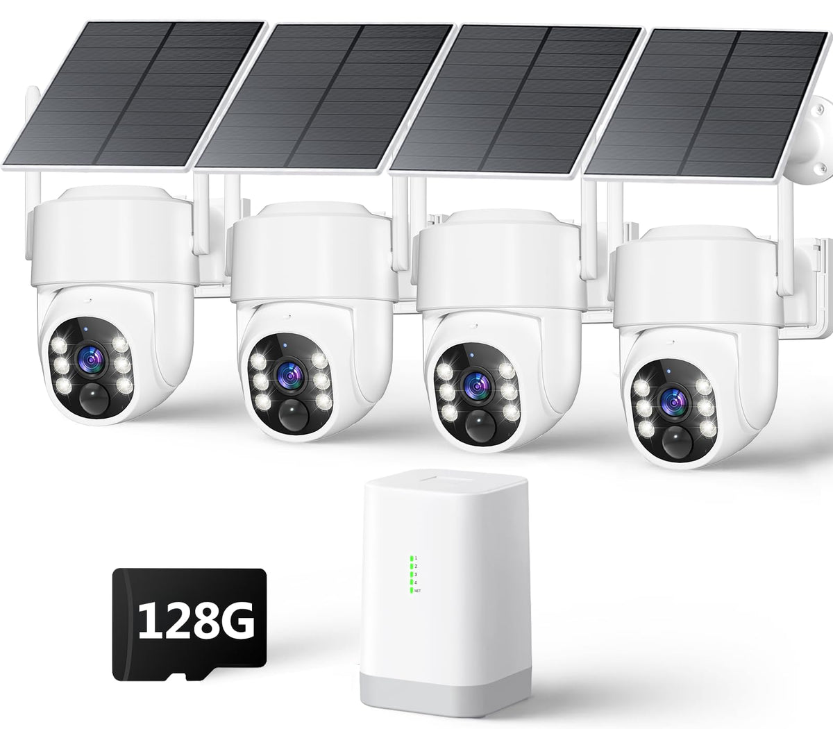 solar powered outdoor camera front angle product view | Smaronics