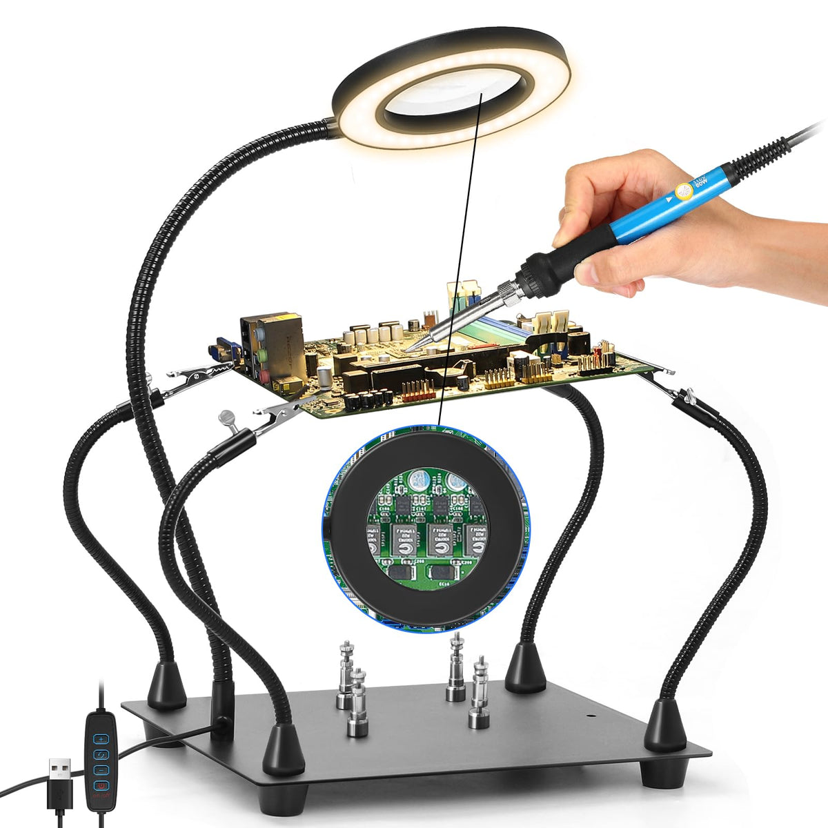 soldering helping hands front angle product view | Smaronics