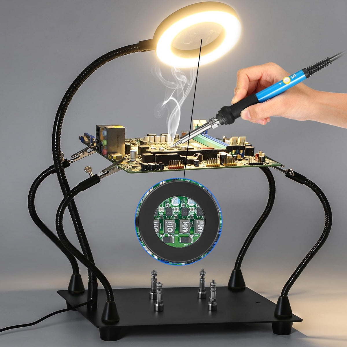 soldering helping hands package contents view | Smaronics