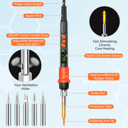 soldering iron kit 120w led digital solder iron rear design product vi