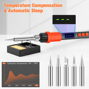 soldering iron kit 120w led digital solder iron side profile product v