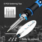 Soldering Iron Kit 80W 110V clip and build detail | Smaronics