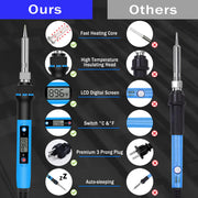 Soldering Iron Kit 80W 110V side profile | Smaronics