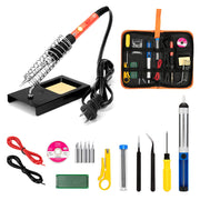 Soldering Iron Kit with Ceramic Heating Core front angle | Smaronics