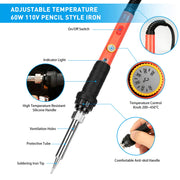 Soldering Iron Kit with Ceramic Heating Core rear design | Smaronics