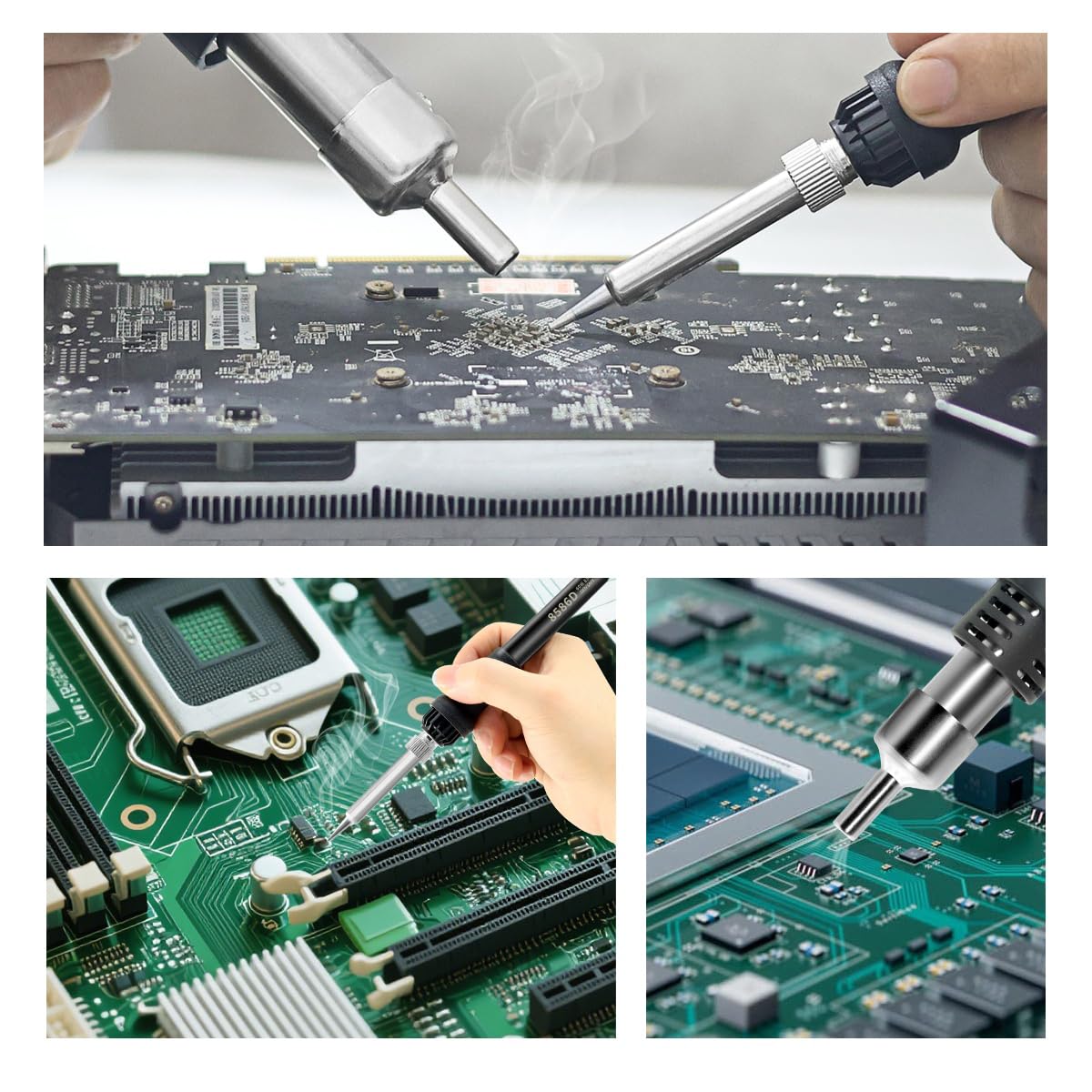 Soldering Station 2-in-1 Hot Air Rework & Soldering Iron Kit image 9