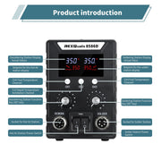 soldering station 2 in 1 hot air rework soldering iron kit package con