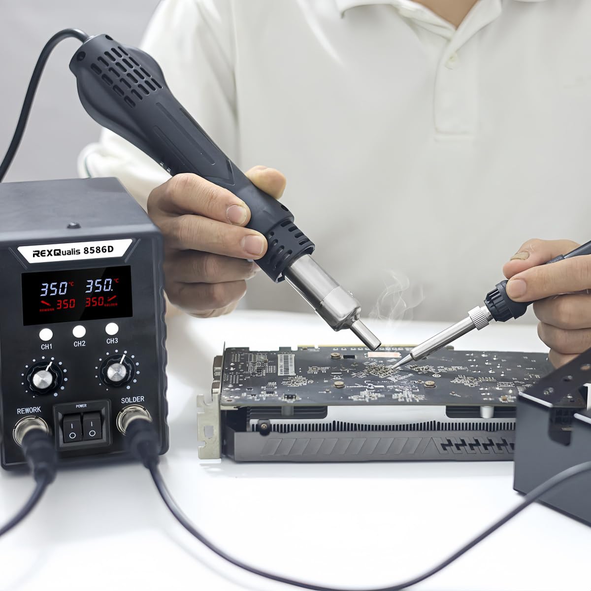 soldering station 2 in 1 hot air rework soldering iron kit product det