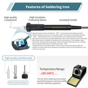 soldering station 2 in 1 hot air rework soldering iron kit side profil