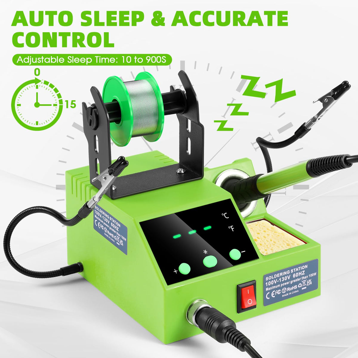 soldering station feature close up view | Smaronics