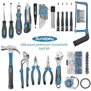 sundpey 148 pcs portable basic home tool kit set rear design product v