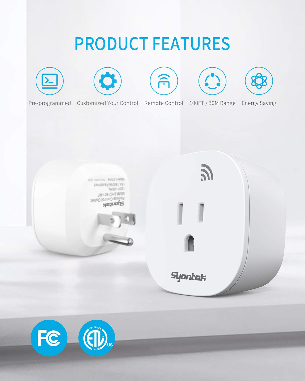 Syantek Remote Control Outlet rear design | Smaronics
