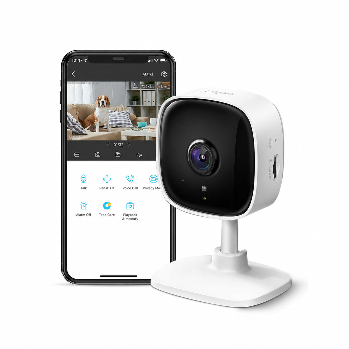 Tapo 1080P Indoor Security Camera front angle | Smaronics
