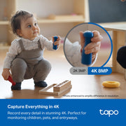 Tapo 4K Indoor Pan/Tilt Wired Security Camera rear design | Smaronics