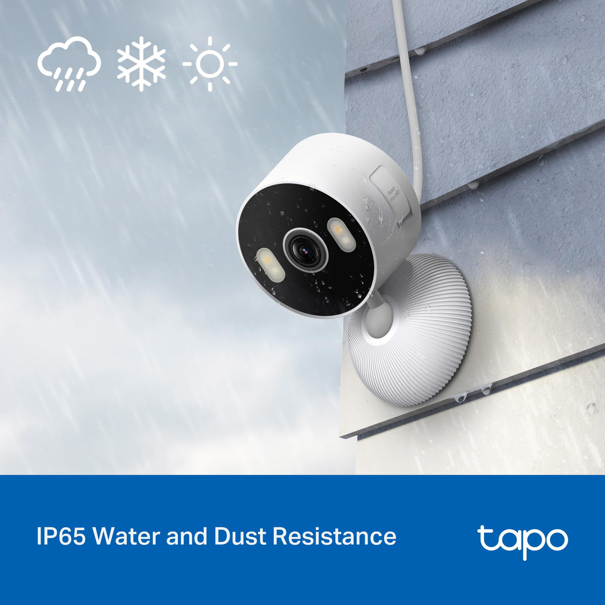 tapo c113 smart indoor outdoor security camera clip and build detail |