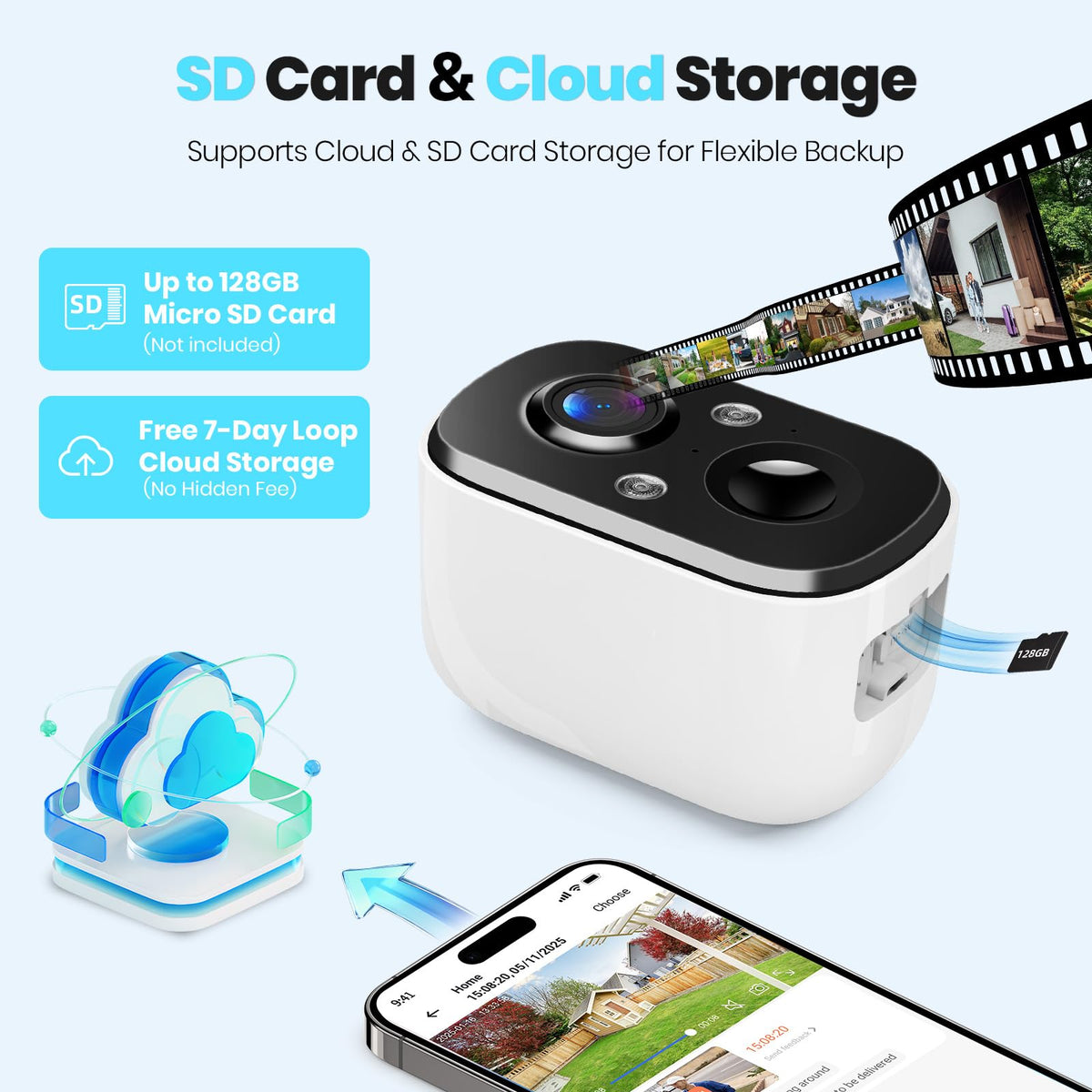 Techage 2K Security Camera product detail close up | Smaronics