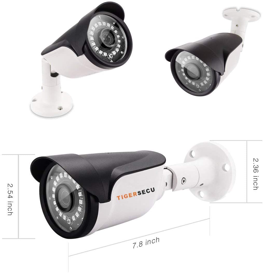 TIGERSECU 2MP Bullet Security Camera package contents view | Smaronics