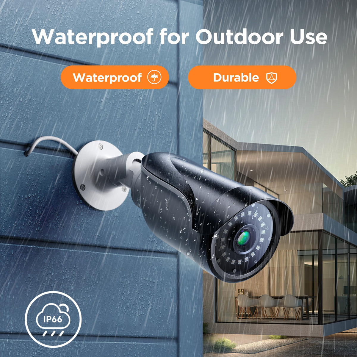 TIGERSECU 2MP Bullet Security Camera side profile | Smaronics