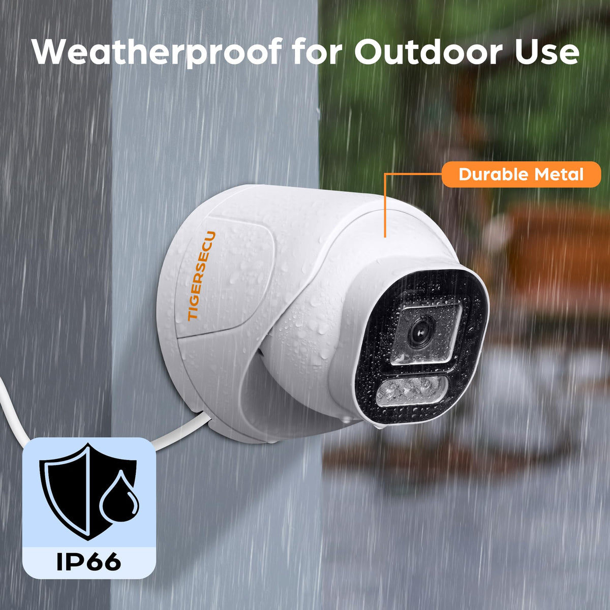 tigersecu 5mp wide angle dome security camera clip and build detail |