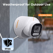 tigersecu 5mp wide angle dome security camera clip and build detail |