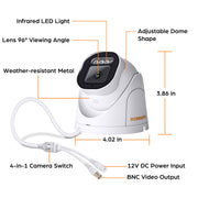 tigersecu 5mp wide angle dome security camera package contents view |