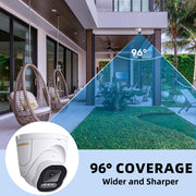 TIGERSECU 5MP Wide Angle Dome Security Camera side profile | Smaronics