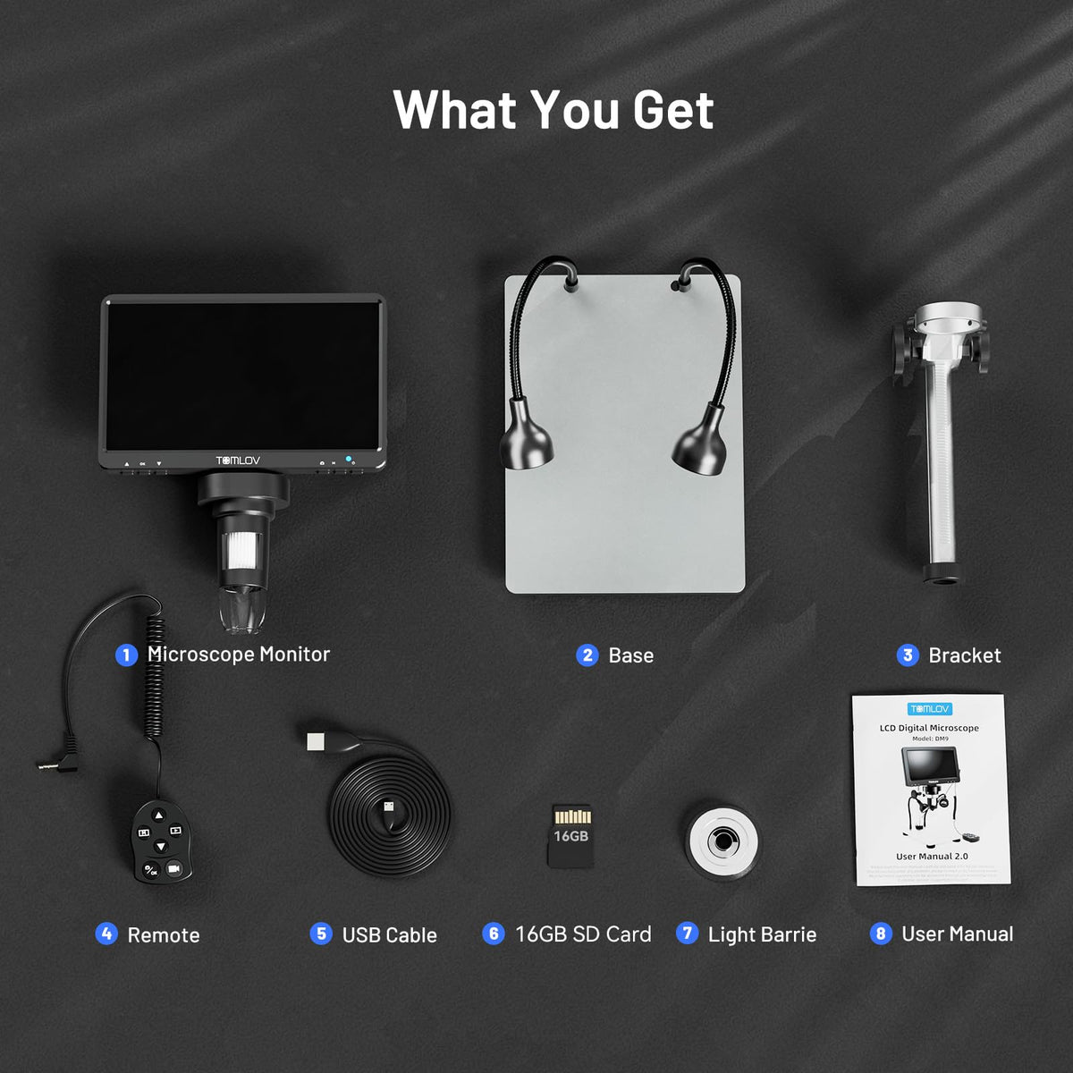 TOMLOV DM9 1200X Coin Microscope with 7-Inch LCD Screen for Coins, Error Coins, and Fine Detail Inspection image 9