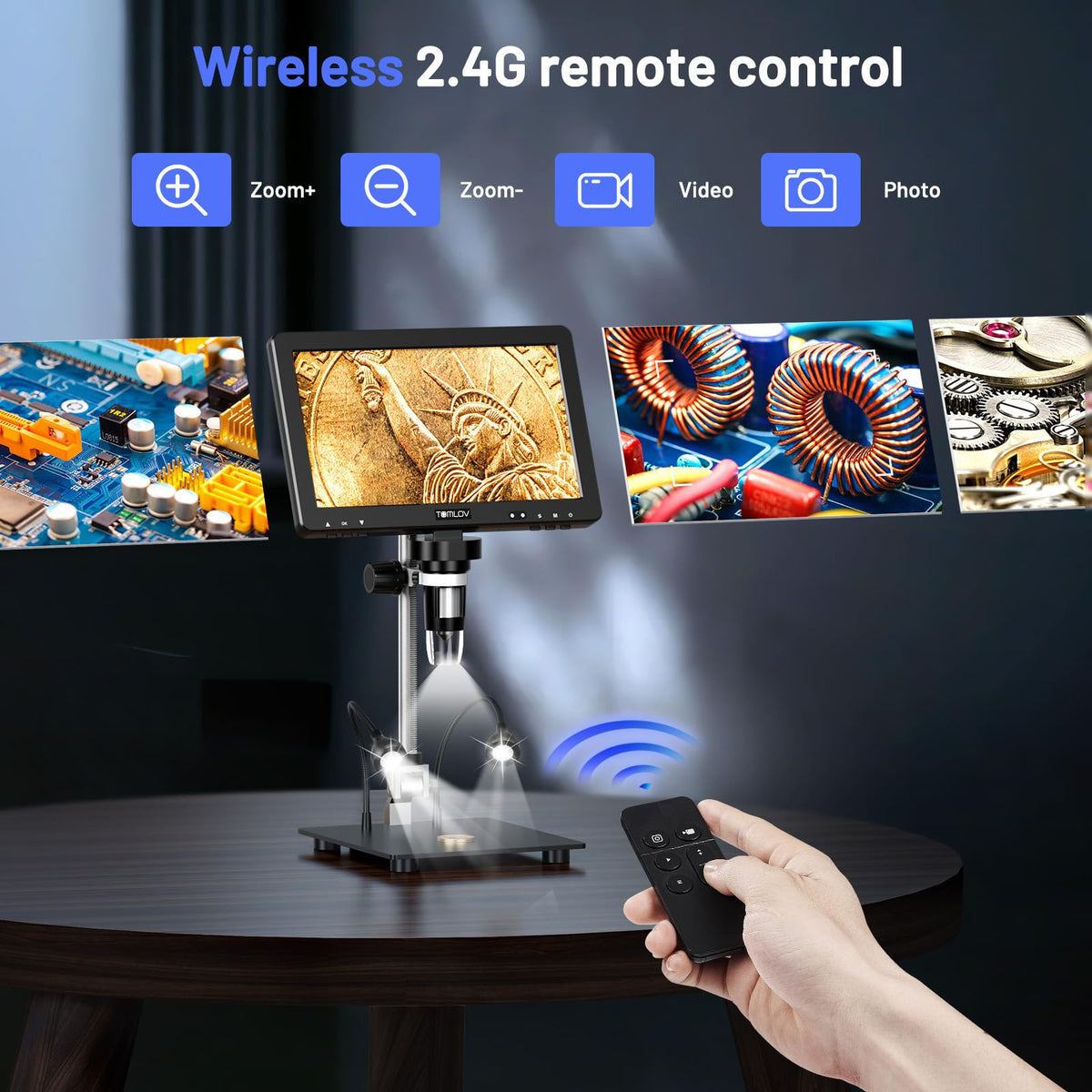 TOMLOV DM9 Max Digital Microscope with 10.1" HD IPS Display image 6