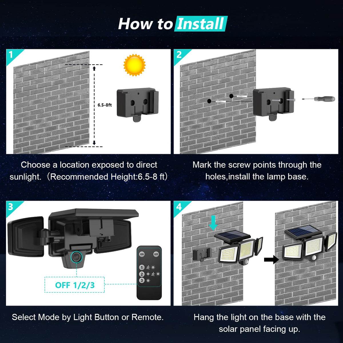 tuffenough solar outdoor lights 2 pack package contents view | Smaroni
