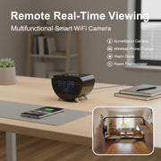 ULar 4K Wifi6 Wireless Phone Charger Clock Camera image 4
