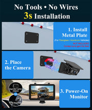 vekooto vk7 pro dual camera magnetic solar backup camera rear design p
