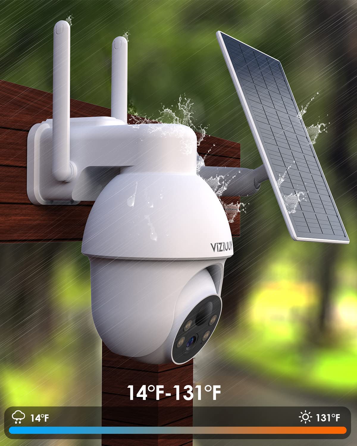 viziuuy 3k ultra hd solar security camera package contents view | Smar