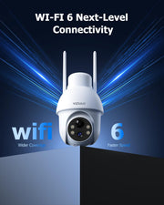 viziuuy 3k ultra hd solar security camera side profile product view |
