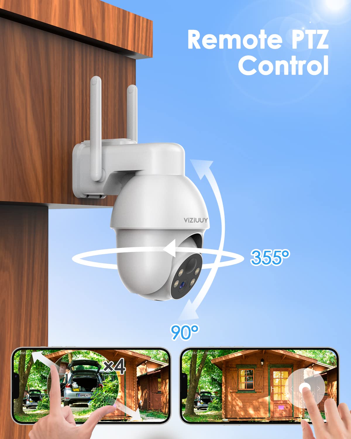 VIZIUUY 3K Ultra HD Solar Security Camera with AI Motion Detection image 9
