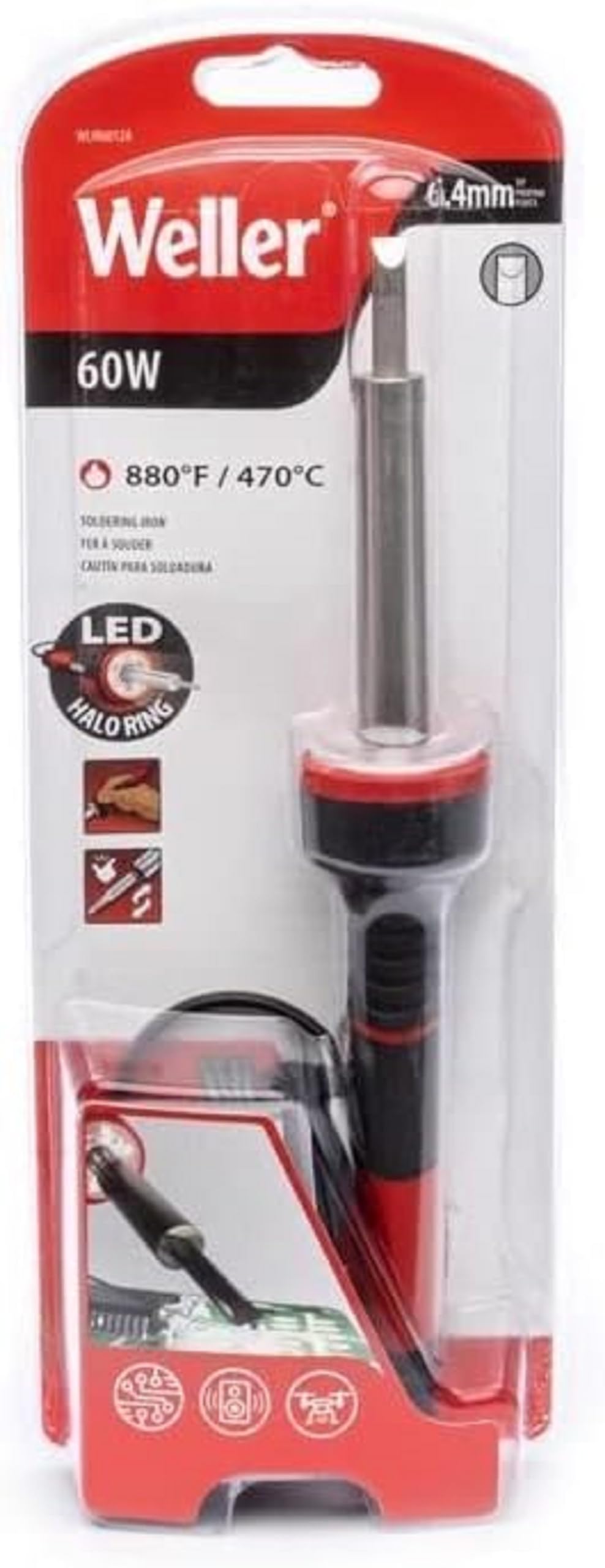 Weller 60W/120V Soldering Iron Kit front angle | Smaronics