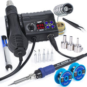 WEP 882D Soldering Iron Station 2-IN-1 front angle | Smaronics