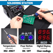 WEP 882D Soldering Iron Station 2-IN-1 real usage | Smaronics