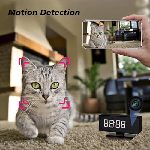 WiFi Hidden Full HD 4k Camera Clock feature close up view | Smaronics