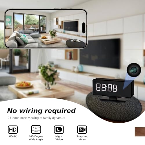 WiFi Hidden Full HD 4k Camera Clock rear design | Smaronics
