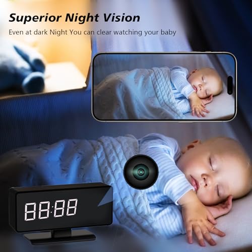 WiFi Hidden Full HD 4k Camera Clock side profile | Smaronics