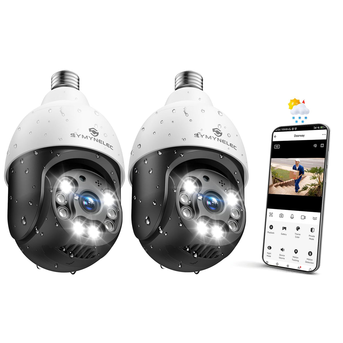 WiFi Lightbulb Security Camera with 4MP Night Vision and AI Tracking image 9