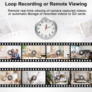 wifi security camera 1080p hidden camera clock feature close up view |